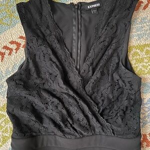 Express Black Lace Sleeveless Top
